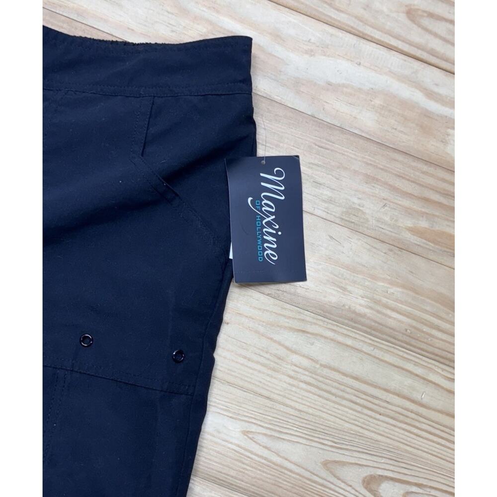 Maxine Of Hollywood, Women’s 7" Black Swim Shorts Sz 18 NWT - Picture 2 of 7